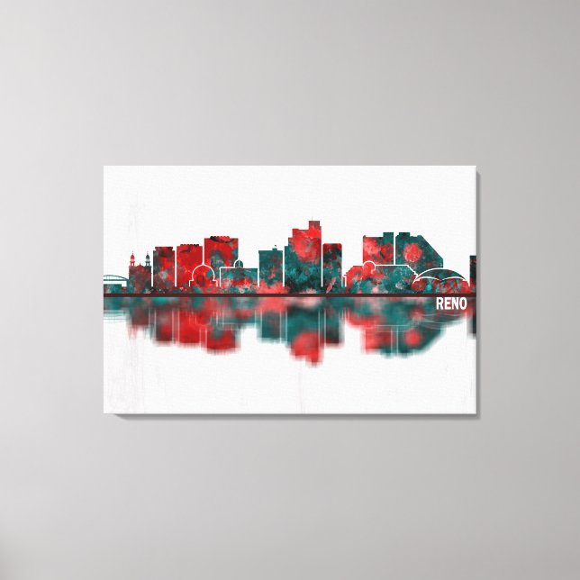 Reno Nevada Skyline Canvas Print (Front)