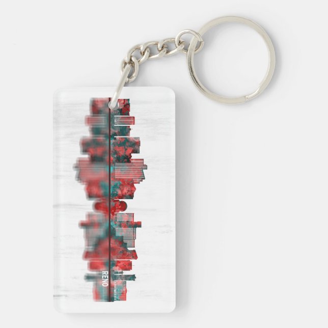 Reno Nevada Skyline Key Ring (Back)