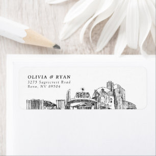 Reno Nevada Skyline Return Address Labels