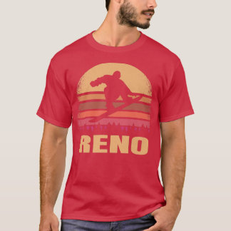 Reno Nevada Snowboarding Outdoor Vintage NV Retro T-Shirt