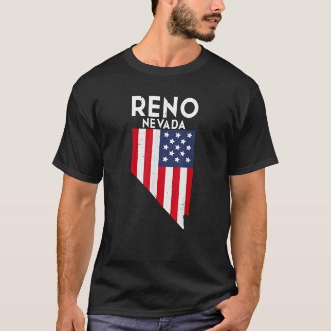 Reno Nevada USA State America Travel Nevadan T-Shirt (Front)
