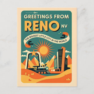 Reno NV Retro Art   Postcard