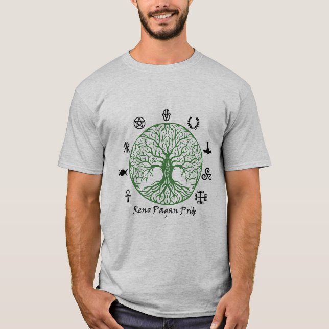 Reno Pagan Pride - Grey T-Shirt (Front)