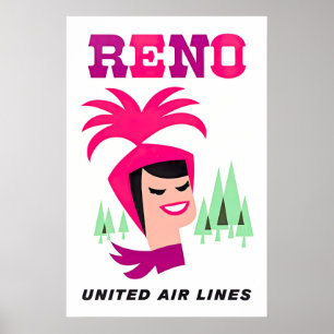 Reno Travel Poster Nevada Print United Art