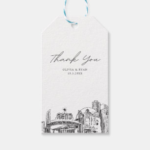 Reno Wedding Favour Thank You Gift Tags