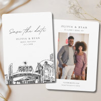Reno Wedding Save the Date Downtown Wedding