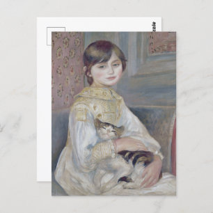 Renoir - Child with cat Fine Art Postcard