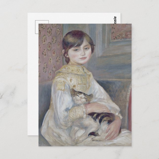 Renoir  - Child with cat Fine Art Postcard (Front/Back)