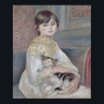 Renoir  - Child with cat Fine Art Poster<br><div class="desc">"Julie Manet, dit aussi l'Enfant au chat, " painted by Pierre-Auguste Renoir in 1887, portrays a young girl named Julie Manet, the daughter of the artist's friend and fellow painter, Édouard Manet. In this enchanting piece, Julie is depicted seated gracefully with a charming black cat in her lap. The soft...</div>