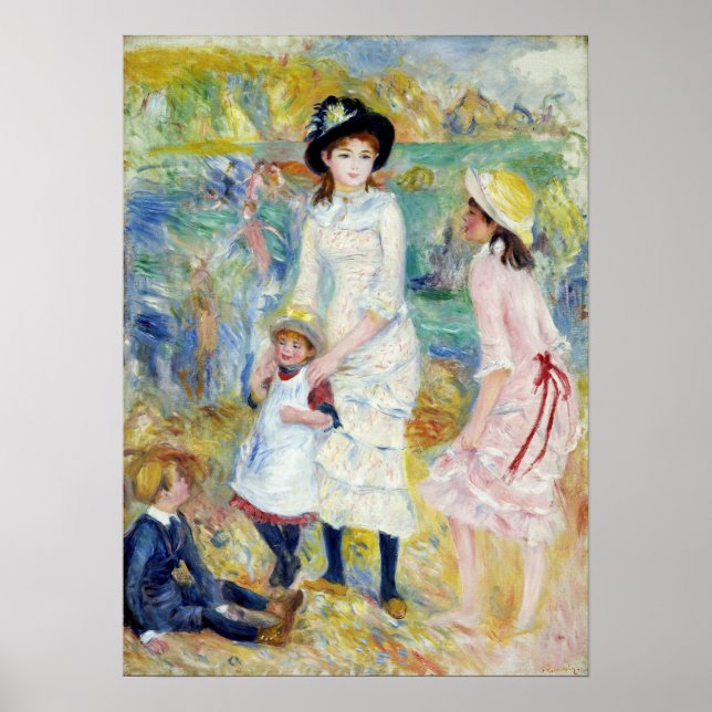 Renoir - Children on the Seashore, Guernsey Poster (Front)