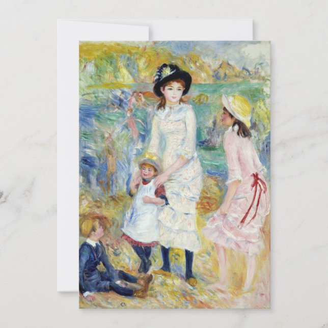 Renoir - Children on the Seashore, Guernsey Thank You Card (Front)