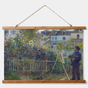 Renoir - Claude Monet Painting in his Garden Hanging Tapestry