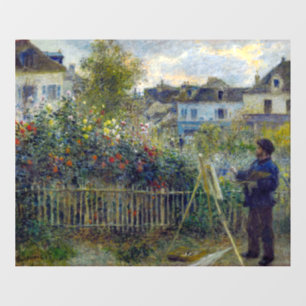 Renoir - Claude Monet Painting in his Garden Window Cling