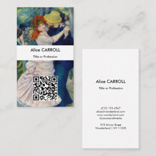Renoir - Dance at Bougival - QR Code Business Card
