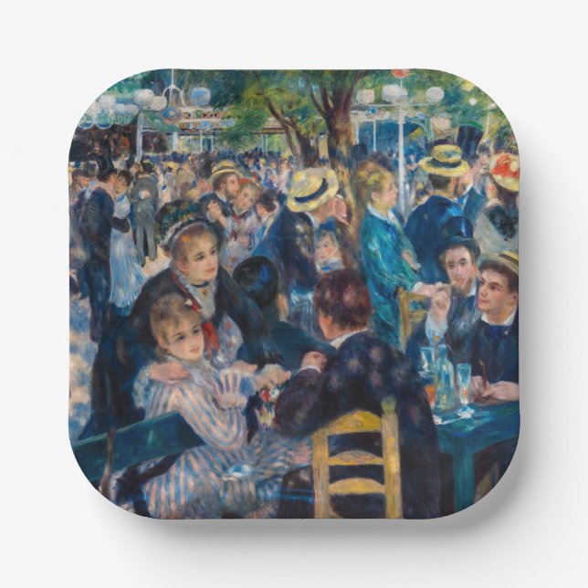 Renoir - Dance at Le Moulin de la Galette Paper Plate (Front)