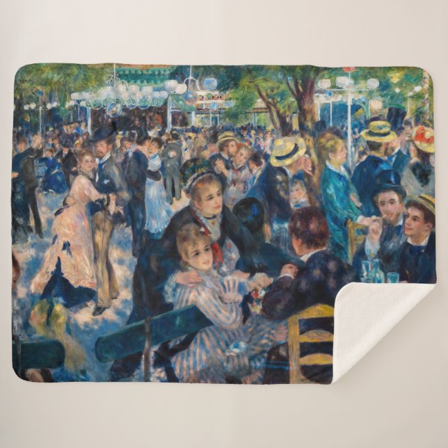 Renoir - Dance at Le Moulin de la Galette Sherpa Blanket (Front (Horizontal))