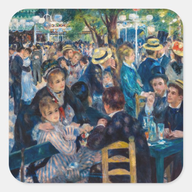 Renoir - Dance at Le Moulin de la Galette Square Sticker (Front)