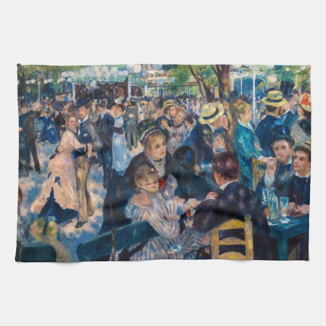 Renoir - Dance at Le Moulin de la Galette Tea Towel (Horizontal)