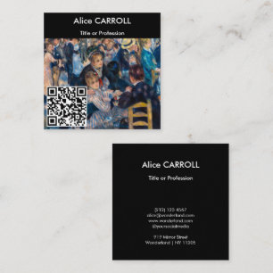 Renoir - Dance at Moulin de la Galette - QR Code Square Business Card