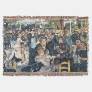 Renoir Dance at Moulin de la Galette Vintage Throw Blanket