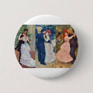 Renoir - Dance in the City, Country, and Bougival 6 Cm Round Badge