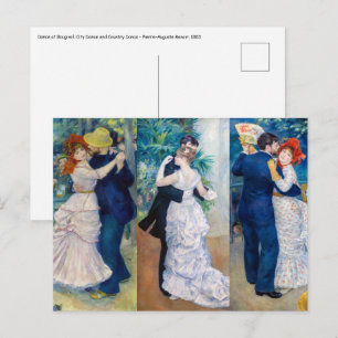 Renoir - Dance serie: Bougival, City & Country Postcard