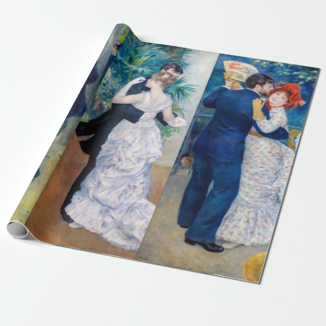 Renoir - Dance serie: Bougival, City & Country Wrapping Paper (Unrolled)