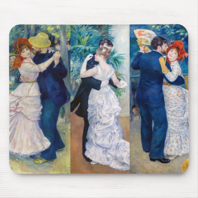 Renoir - Dance series: Bougival, City & Country Mouse Mat (Front)