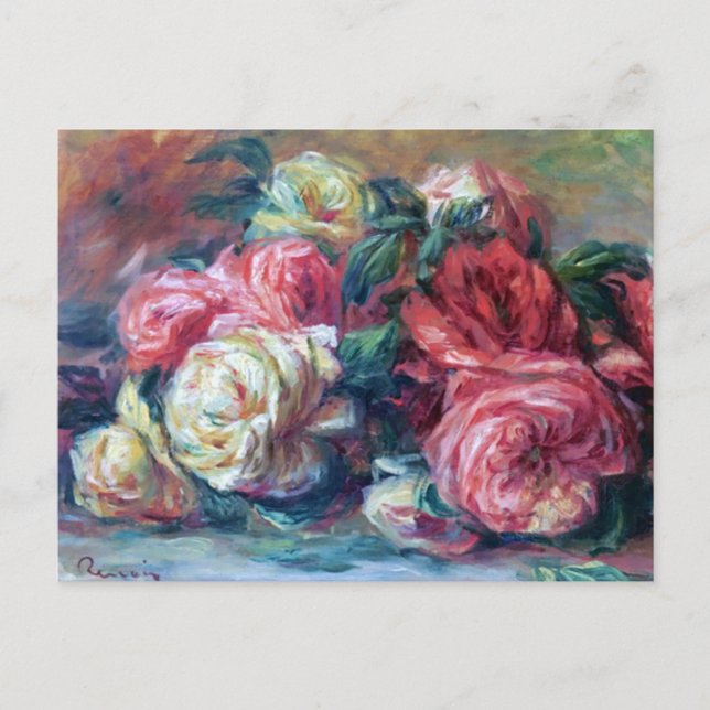 Renoir Discarded Roses Postcard (Front)