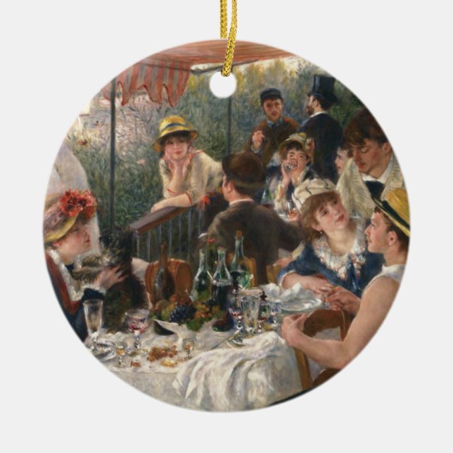 Renoir French Luncheon Boating Party Ceramic Tree Decoration (Front)
