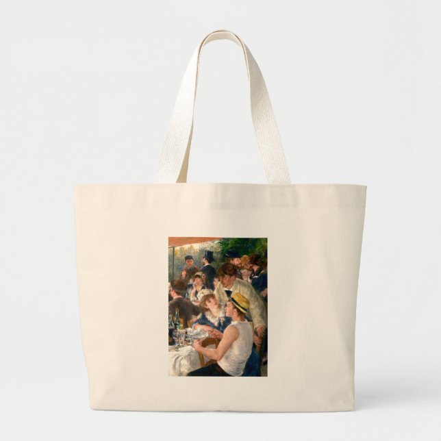Renoir French Luncheon Boating Party Large Tote Bag (Front)