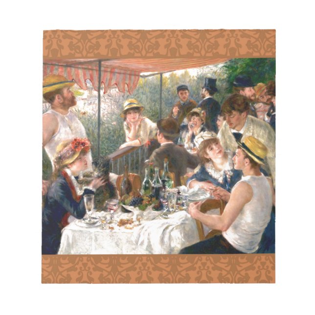 Renoir French Luncheon Boating Party Notepad (Front)