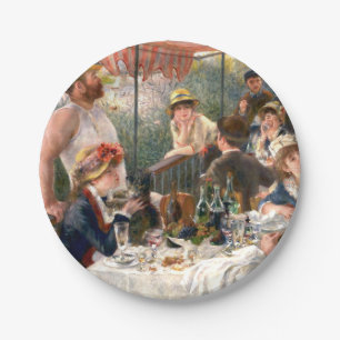 Renoir French Luncheon Boating Party Paper Plate