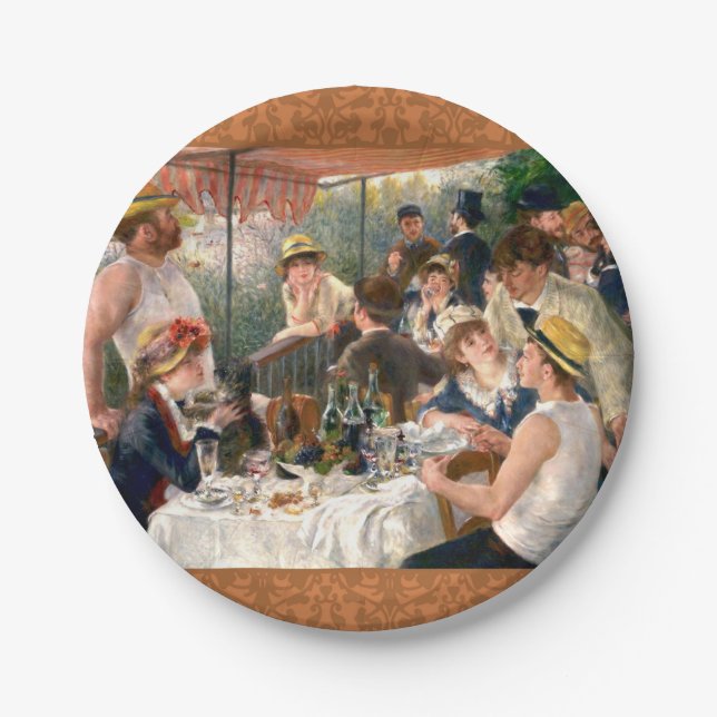 Renoir French Luncheon Boating Party Paper Plate (Front)