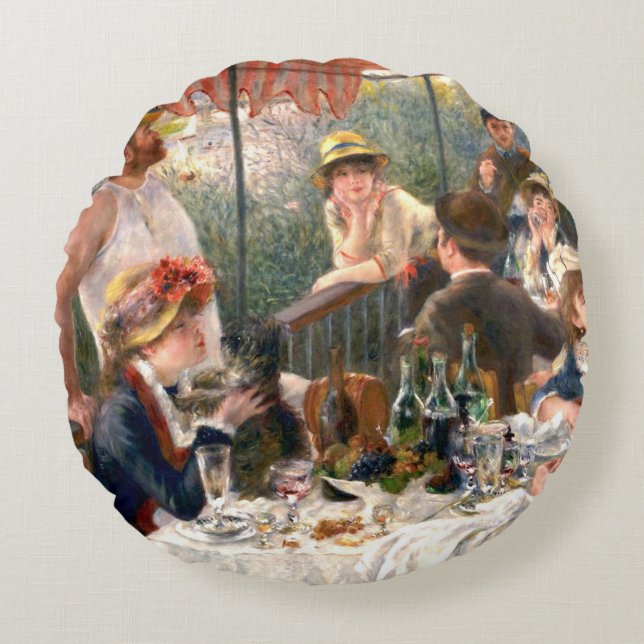 Renoir French Luncheon Boating Party Round Cushion (Front)