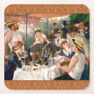 Renoir French Luncheon Boating Party Square Paper Coaster