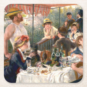 Renoir French Luncheon Boating Party Square Paper Coaster