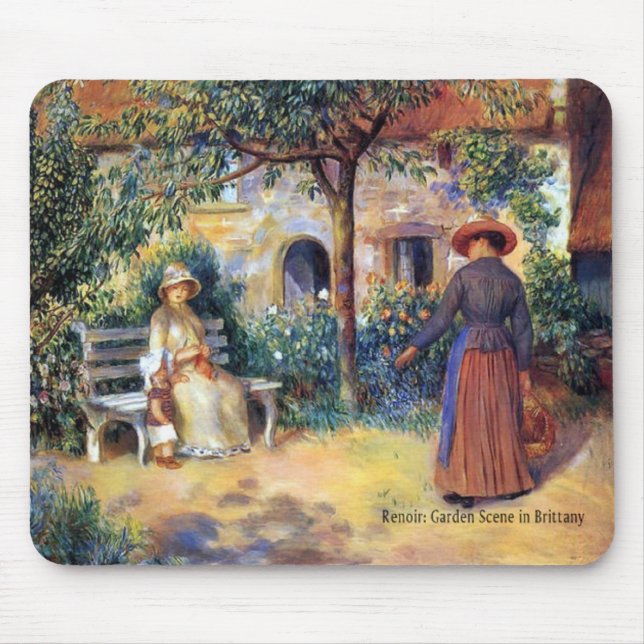 Renoir: Garden Scene in Brittany Mouse Mat (Front)