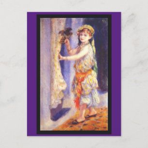 Renoir, Girl with a Bird, Postcard