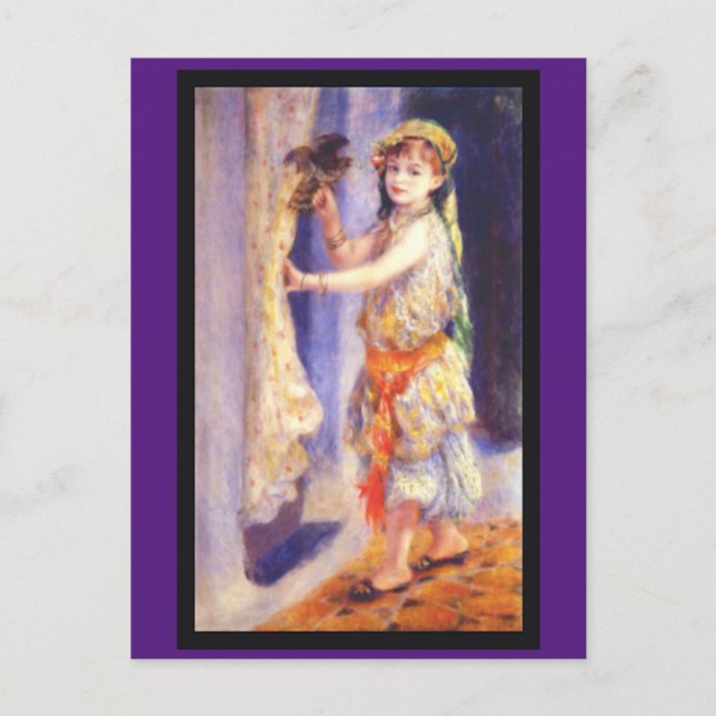 Renoir, Girl with a Bird, Postcard (Front)