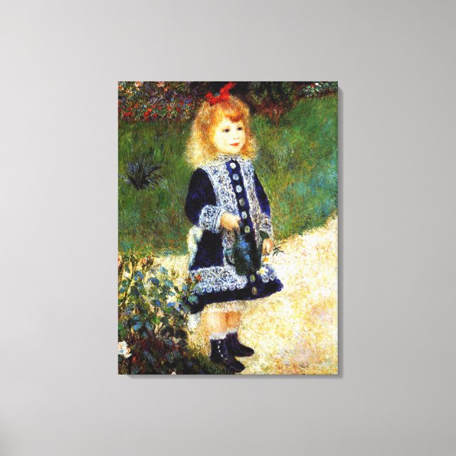 Renoir - Girl with a Watering Can, Canvas Print (Front)
