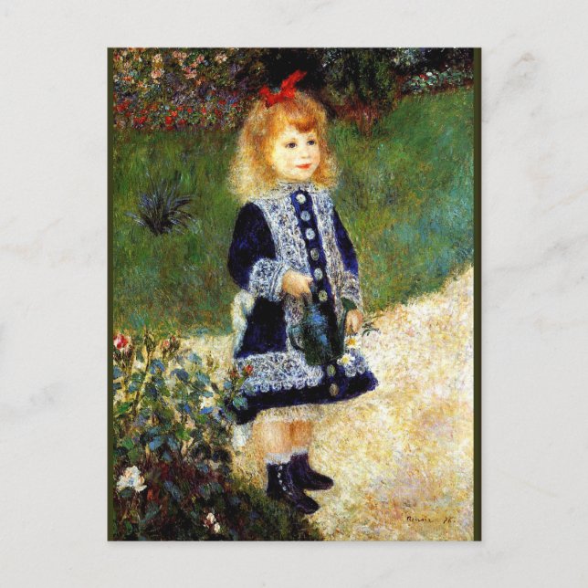 Renoir - Girl with a Watering Can, Postcard (Front)