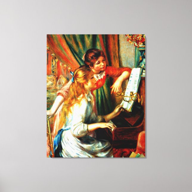 Renoir - Girls at the Piano Canvas Print (Front)