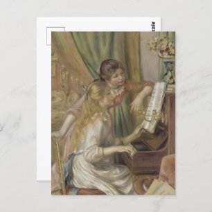 Renoir - Girls at the Piano Fine Art Postcard