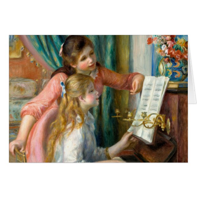 Renoir Girls at the Piano Impressionism Painting (Front Horizontal)