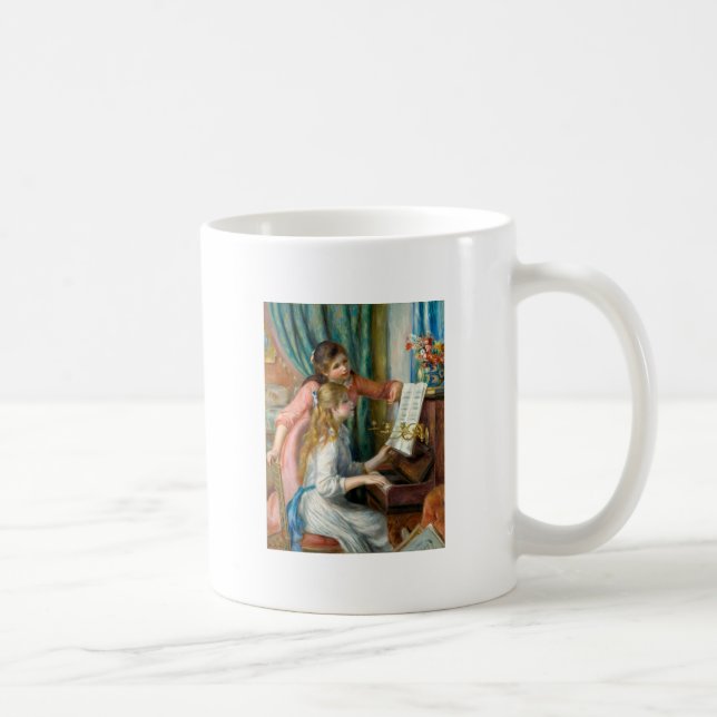 Renoir Girls at the Piano Impressionism Painting Coffee Mug (Right)