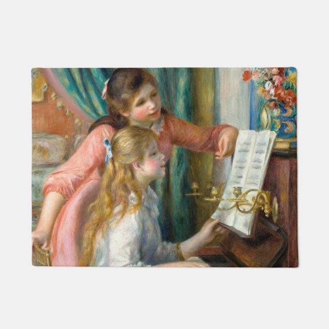 Renoir Girls at the Piano Impressionism Painting Doormat (Front)