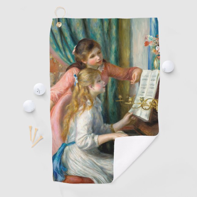 Renoir Girls at the Piano Impressionism Painting Golf Towel (InSitu)