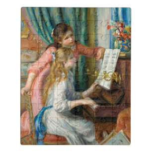 Renoir Girls at the Piano Impressionism Painting Jigsaw Puzzle