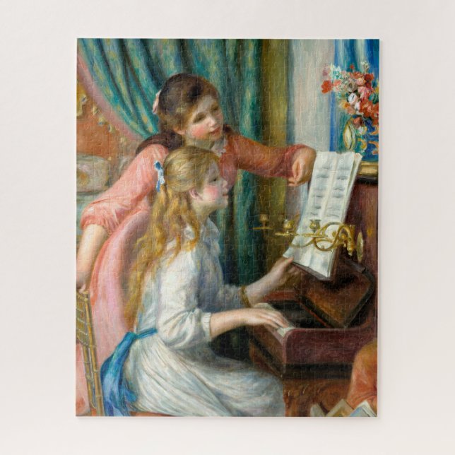 Renoir Girls at the Piano Impressionism Painting Jigsaw Puzzle (Vertical)